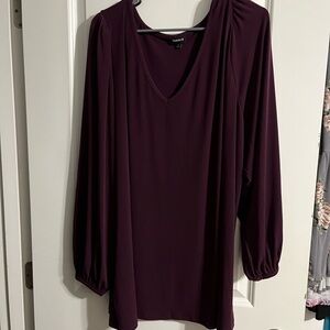 Torrid Deep Purple V-Neck Blouse